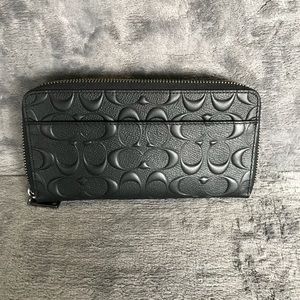 NWT Coach Men Black leather wallet father day gift